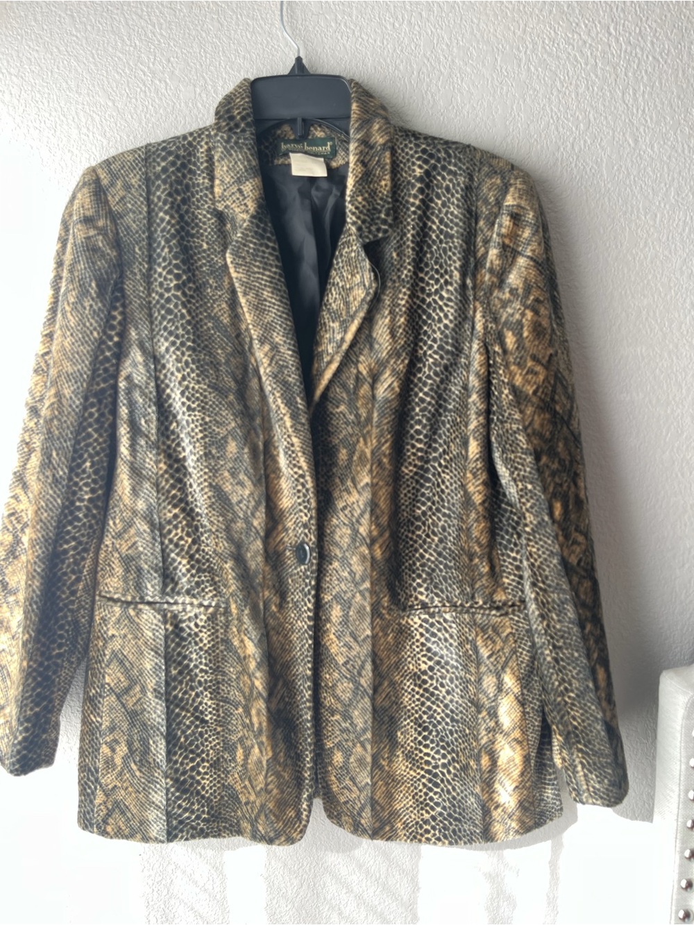 Harve Benard Vintage Snake Print Blazer Size 12 Pre-owned